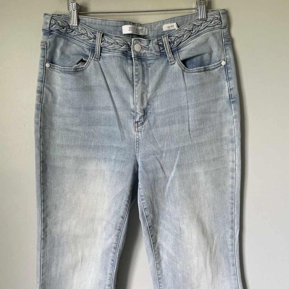 Judy Blue High-Rise Flare Boot Cut Denim Jeans Light Wash Blue Women's Size 13 - Picture 3 of 9